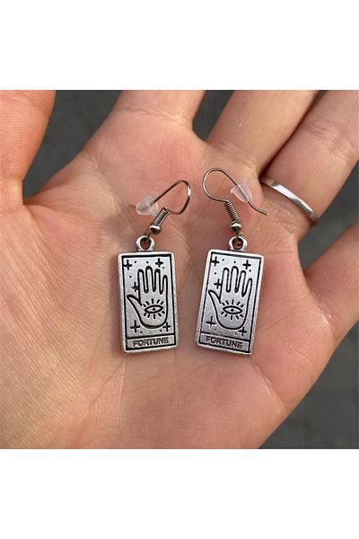 Köstebek Fortune Frame Earrings