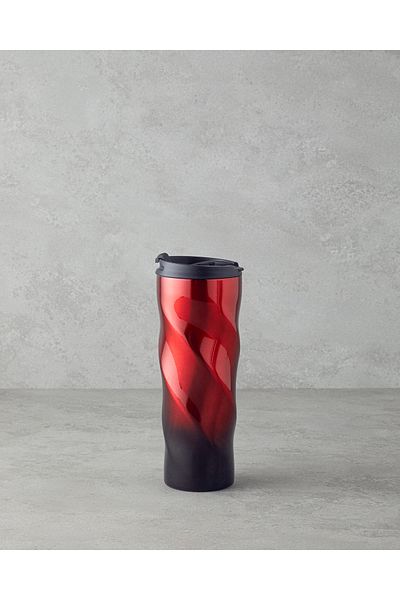 English Home Oslo Good Mood 500 ml Steel Road Mug - Red/Black