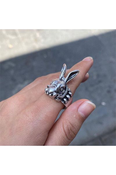 Köstebek 3D Death Rabbit Ring