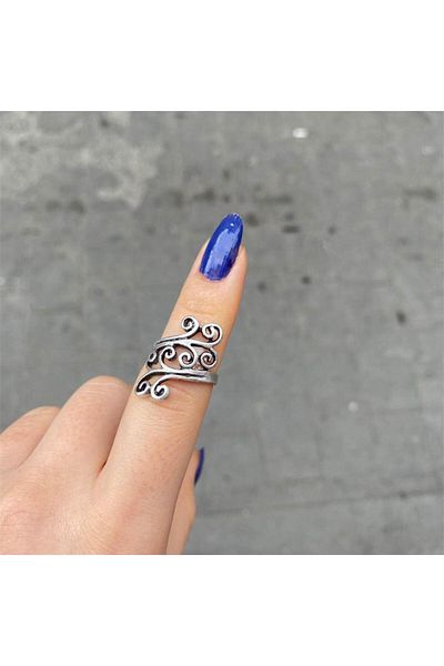 Köstebek Vintage Ivy Pattern Ring