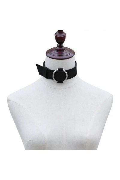 Köstebek Leather Collar with Round Buckle