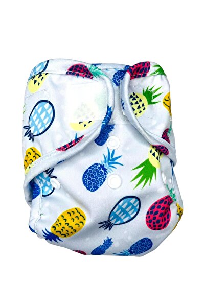 Natural Bebe Store Ybb Yenidoğan Cover Dış Bez Yıkanabilir Bebek Bezi - Ananas