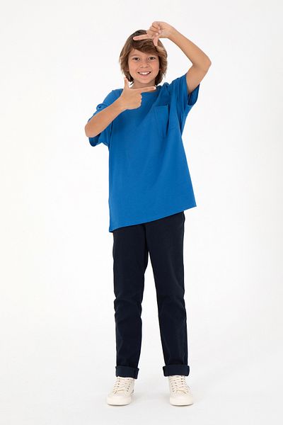 U.S. Polo Assn. Boy's Navy Blue Canvas Pants 50298565 -Vr033