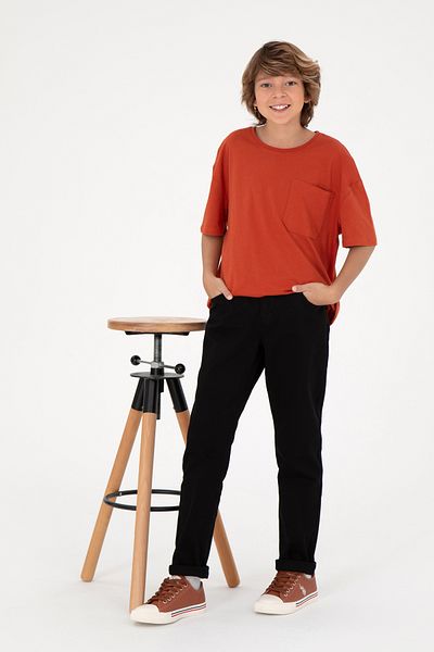 U.S. Polo Assn. Boy's Black Canvas Pants 50298564 -Vr046
