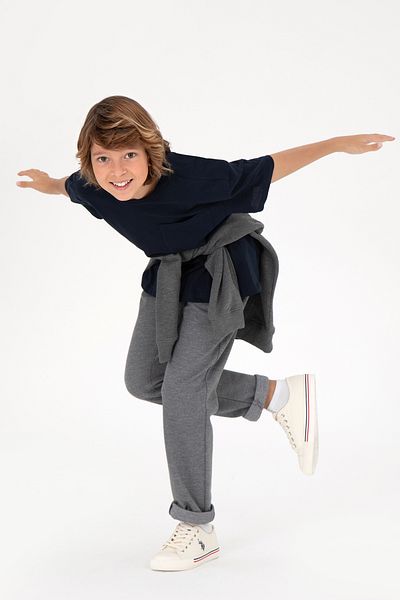 U.S. Polo Assn. Boy's Light Gray Canvas Pants 50298548 -Vr001