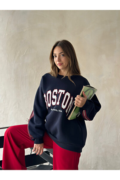 Angel Mia سترة زرقاء داكنة مزخرفة بسحاب