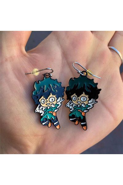 Köstebek My Hero Academia Izuku Midoriya Anime Earrings