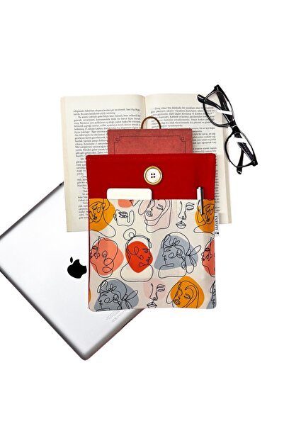 Smyrna Book Case / Book Bag, Women's Faces Orange