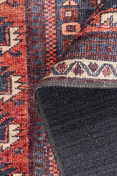 ARTLOOP Fuga Yumuşak Dokulu Bordo Etnik Desenli Halı KA 44