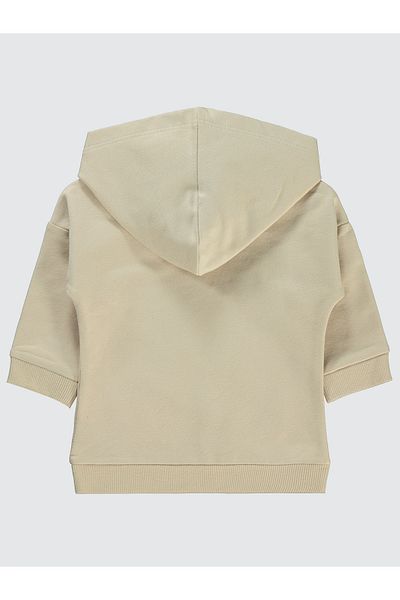 Civil Baby 6-18 Months Baby Boy Hooded Milk Coffee Sweatshirt