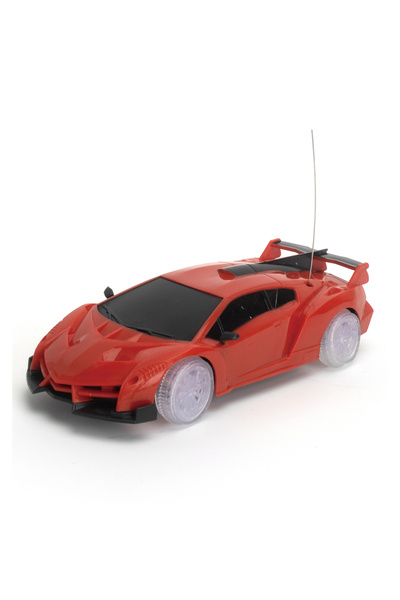 Fab N Funky 1:24 Scale RC Lamborghini Poison Toy Car with Light-Up Wheels - Red for Ages 3