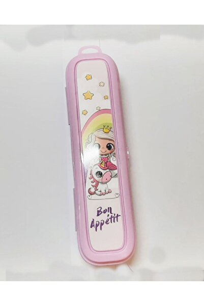 TİCARETSEPETİM Pink Multi-Colored Pen Holder Box with Lid - Bag Storage - Toothbrush - Makeup Brush Box