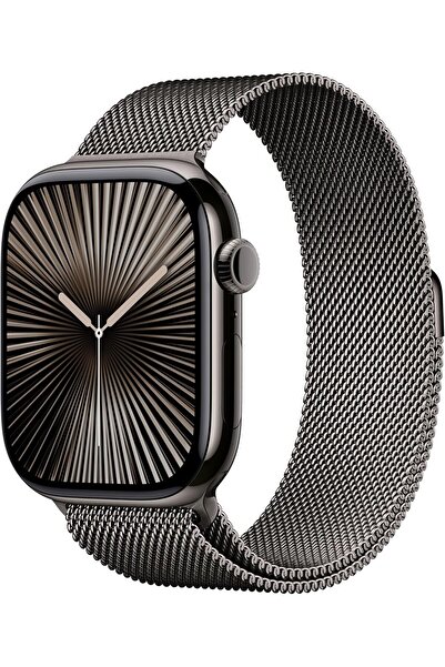 Apple Apple Watch Series 10 GPS + Cellular 46mm Slate Titanium Case with Slate Milanese Loop - S/M