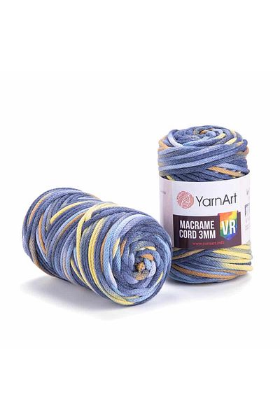 Yarnart Κορδόνι Macrame 3 Mm Vr - Μακραμέ Χειροποίητο Νήμα Πλεξίματος Ebruli-915