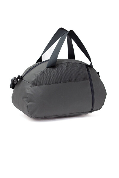 MUCCO Kaff Small Grey Travel Sports Bag με μπροστινή τσέπη και ρυθμιζόμενο ιμάντα ώμου-0833