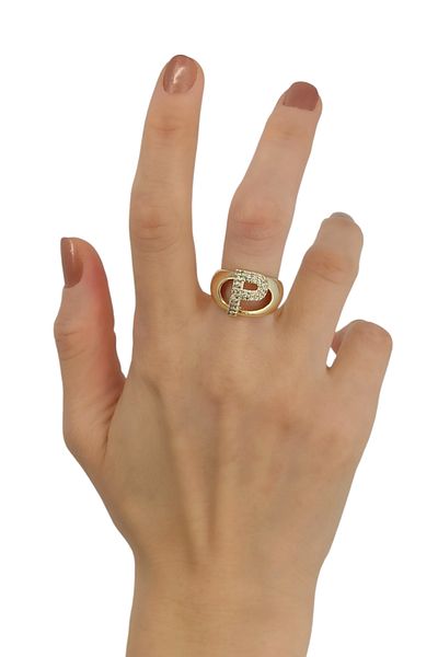 Çlk Accessories Premium P Letter Ring Stone Letter Ring
