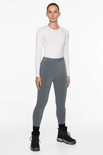 Oysho Super-extra-warm seamless 70cm high-rise ankle-length leggings
