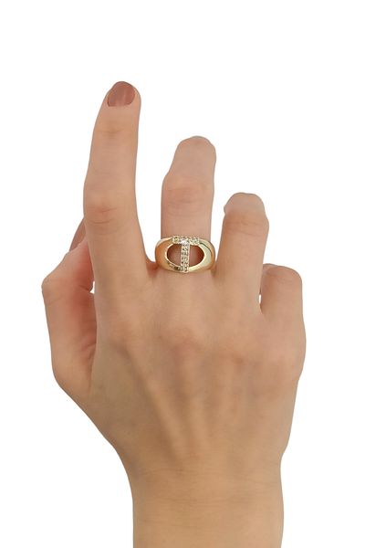 Çlk Accessories Premium Letter t Ring Rhinestone Letter Ring