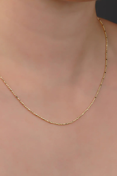 Glorria Altın Top Sosis Zincir Kolye