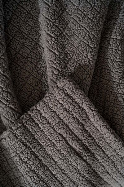 Rivaİstanbul Wellsoft Grey Plush Tv Blanket - Single, 100X170 cm Checkered