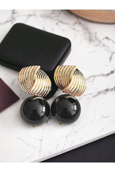 NAİFTAKIAKSESUAR Women's Pearl Dangle Steel Earrings