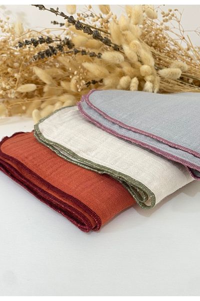 Vita Cherie طقم من 3 قطع قماش موسلين للكتف بطبقتين (50 × 50 سم) |   100% قطن، نسيج Oeko-tex