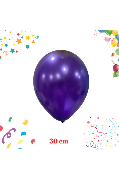 meyaccessories بالون بنفسجي معدني 10 قطع