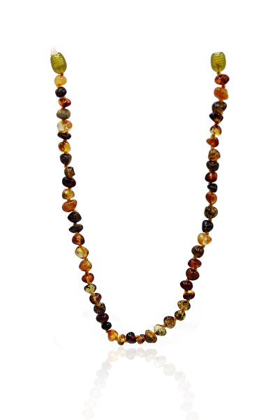 Midyat Nurtaş Gümüş Orijinal Fosilli Ukrayna Damla Kehribar Çocuk Kolyesi 201...