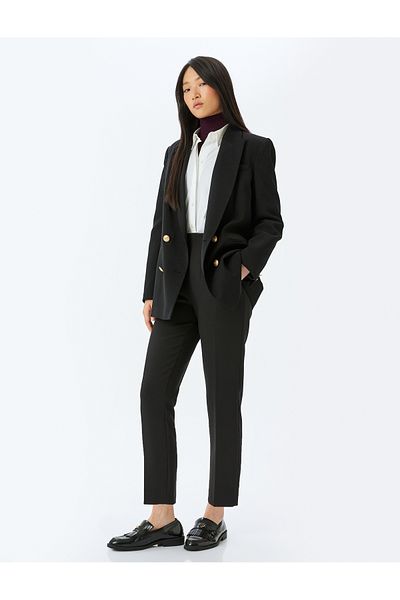 Koton Slim Fit Pocket Cigarette High Waist Fabric Pants