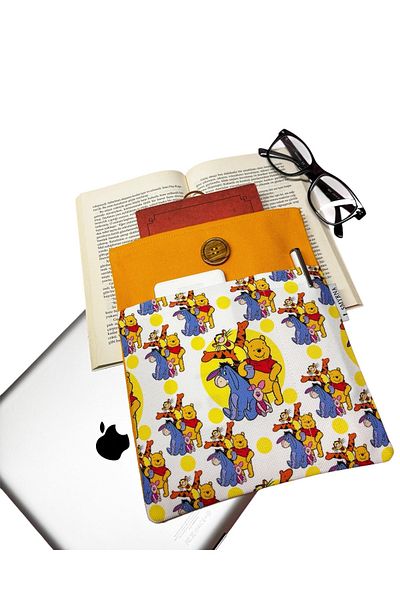 Smyrna Yellow Multi-Purpose Book/Tablet/Ebook Case - Teddy Bear and Friends