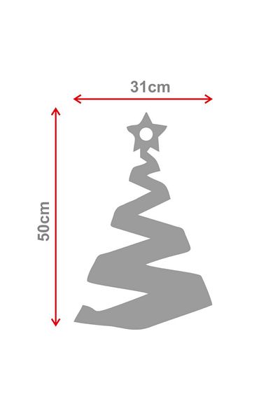 MIGNATIS Christmas Tree with a Star on the Hill Sticker 31x50cm - Yellow
