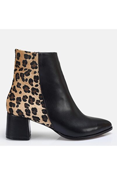 37Numara BÜYÜK NUMARA KADIN BOT 41-42-43-44- SİYAH LEOPAR
