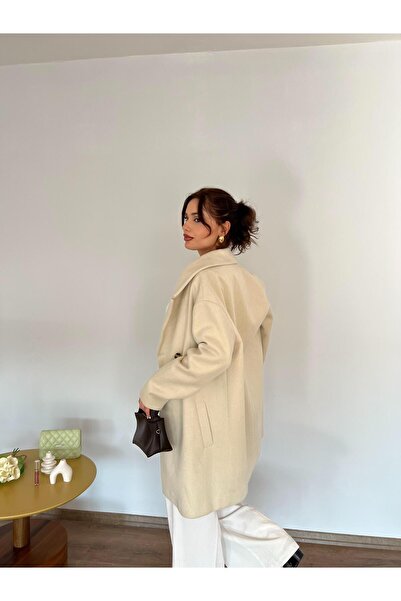 Nesil oversized Παλτό Herringbone διπλό πέτο