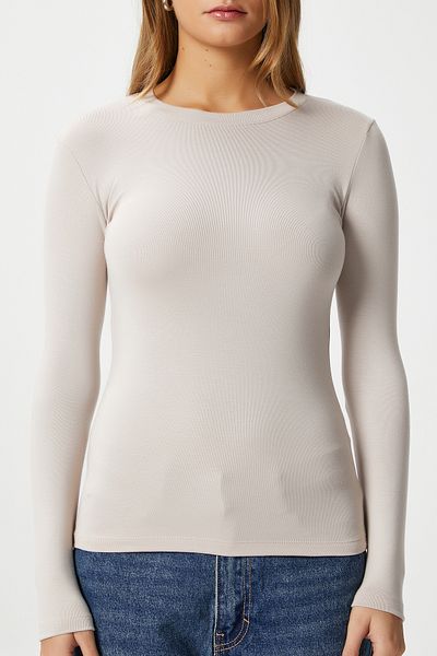 Ritnice Γυναικεία μπλούζα Lux Touch Soft Texture Μπεζ