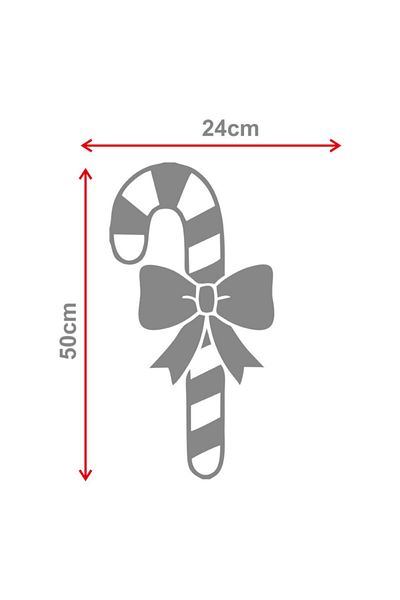 MIGNATIS Yellow Christmas Decorations Ribbon Decorated Wand 24x50cm