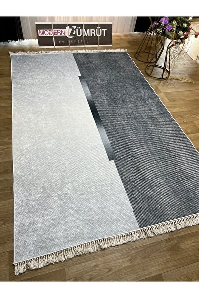 Zümrüt Ev Tekstil Yazlık Halı Dijital Baskılı Makinede Yıkanabilir Dot Taban ...