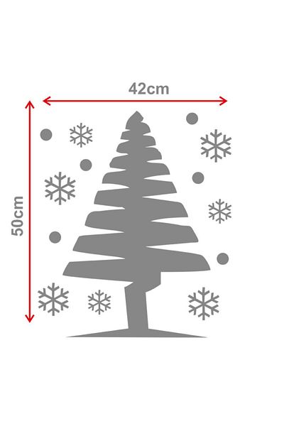 MIGNATIS Yellow Christmas Tree Sticker Decal Decoration Decal 42x50cm
