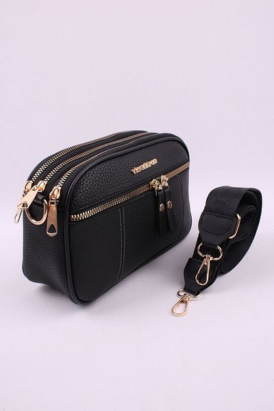 GALB LEATHER Καθημερινή γυναικεία τσάντα ώμου μεσαίου μεγέθους 4 θέσεων με φαρδύ λουράκι 22*15 εκ.