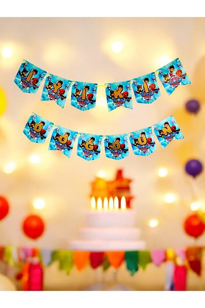 VibeHome Πανό με θέμα "Happy Birthday" με θέμα Paw Patrol - για πάρτι γενεθλίων και διασκεδαστικές εκδηλώσεις
