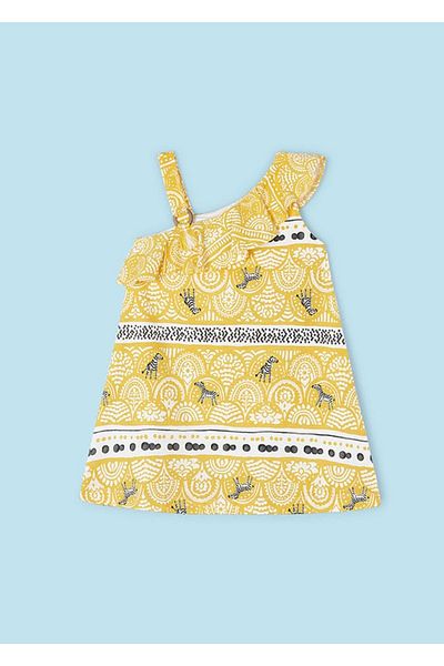 MAYORAL Printed Shoulder Detailed Girls' Dress