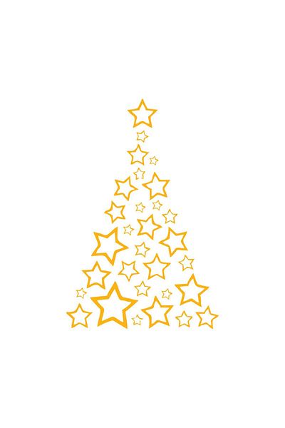MIGNATIS Christmas Tree Decoration Created with Stars 76x115 Cm - Yellow