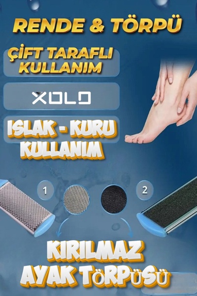 xolo Mavi Kırılmaz Çift Taraflı Ayak Törpüsü Pürüzsüz ve Sağlıklı Ayaklar İçin XL92