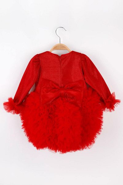 Le Mabelle Red Long Sleeve Tutu Baby Girl Princess Dress - Asel