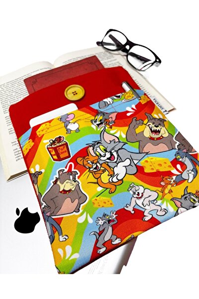 Smyrna Book Case / Tablet Case / Ebook Case / Multi-Purpose Case (Cat Mouse, Orange)