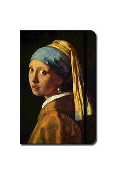 DEFFTER Art Of World Wermeer Pearl Earrıng çizgili defter