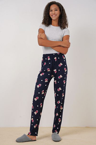 Bigdart 4323 Model Pantaloni de pijama cu model bleumarin