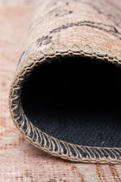 ARTLOOP Folk Patchwork Desenli Dokuma Taban Dekoratif Bej Halı BA 16