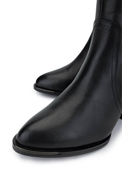 Tamer Tanca Kadın Hakiki Deri Siyah Analin Casual Çizme