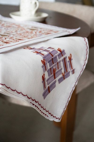 Mita Concept Double Linen Christmas Concept Napkin Set