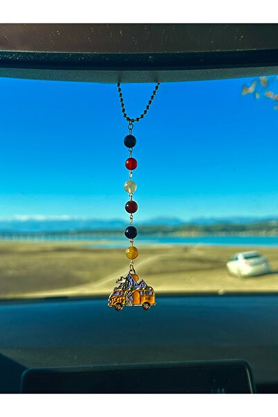 Sunshe Atelier Manifest Akik Taşı Doğaltaş Karavan Araç Dikiz Aynası Araba Süsü(NAZAR-ENERJİ) Oto Kokusu Hediyeli